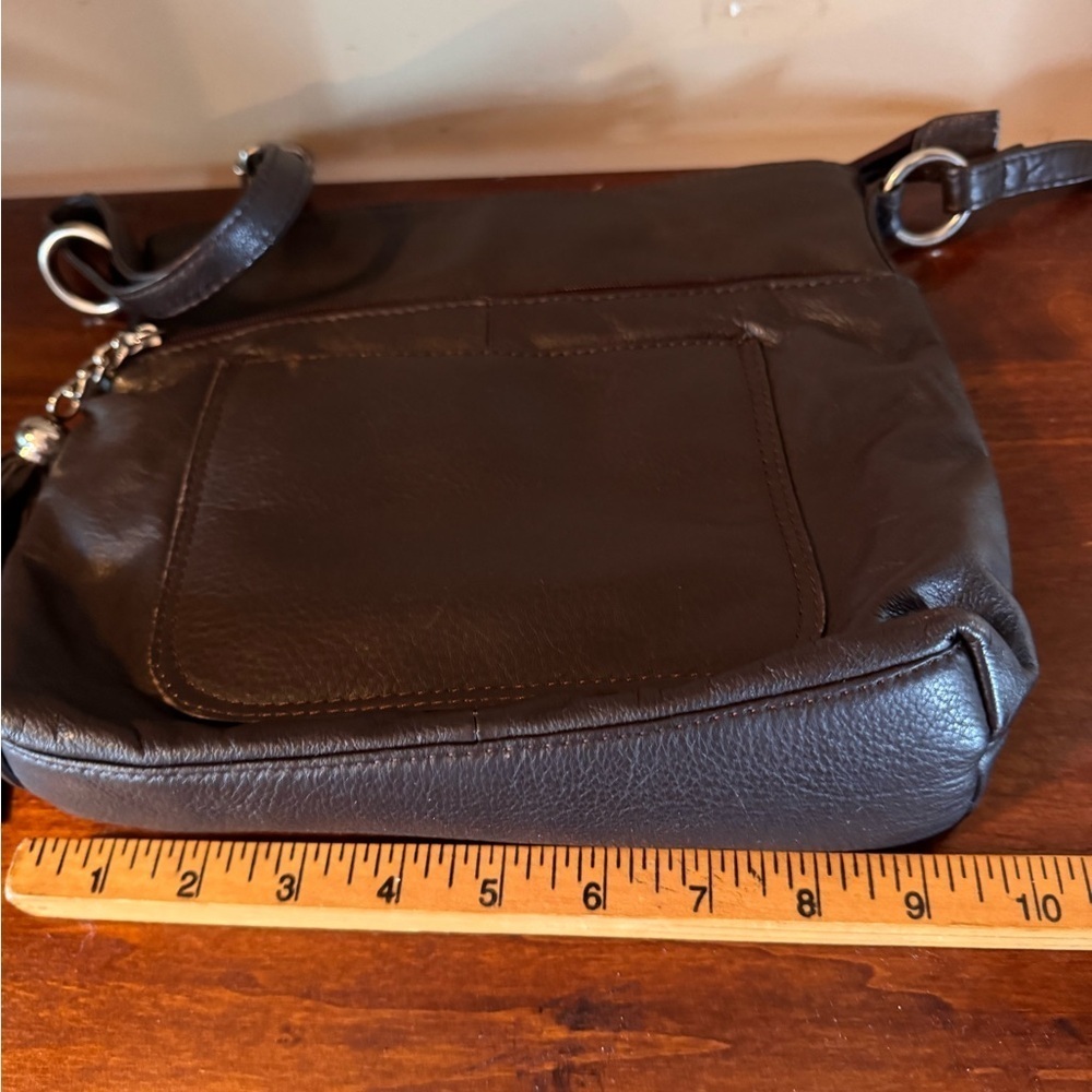 Elegant Brown Leather Shoulder Bag by Great American Leather Works - Picture 14 of 16